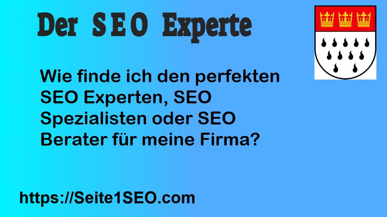 SEO Experte K&ouml;ln | Seite1SEO