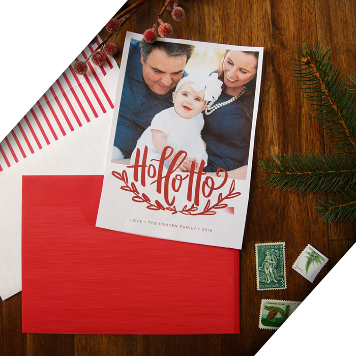 sample for holiday card printing and mailing service 
