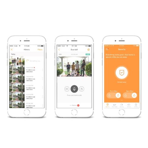 screenshots of Vivint app