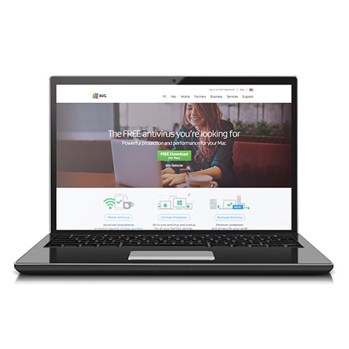computer screenshot of AVG AntiVirus on laptop