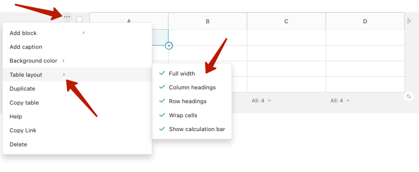 Open the table menu and in Table Layout uncheck Full width.