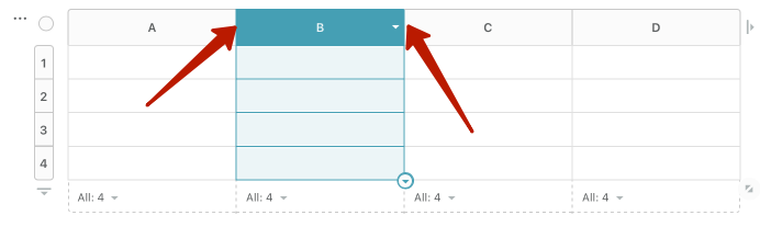 Click on the row or column title.