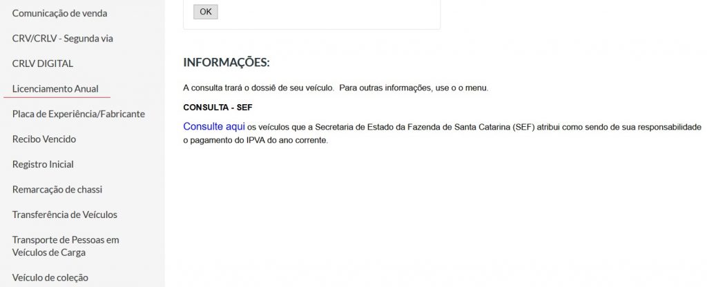 pagamento do licenciamento 2020 sc