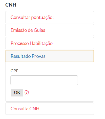 resultado do simulado detran sc
