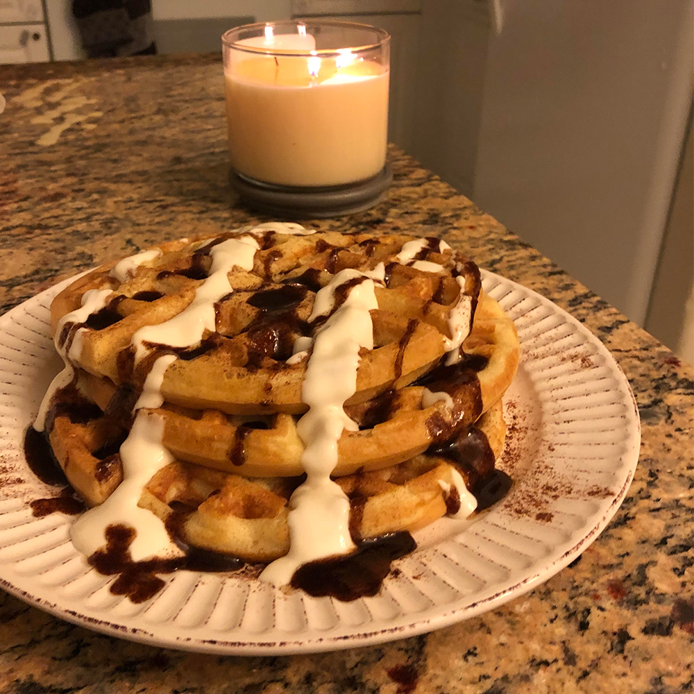 Cinnamon Roll Waffles