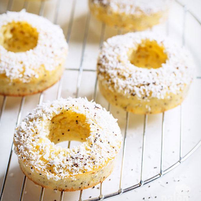 Lemon Poppy Seed Baked Donuts