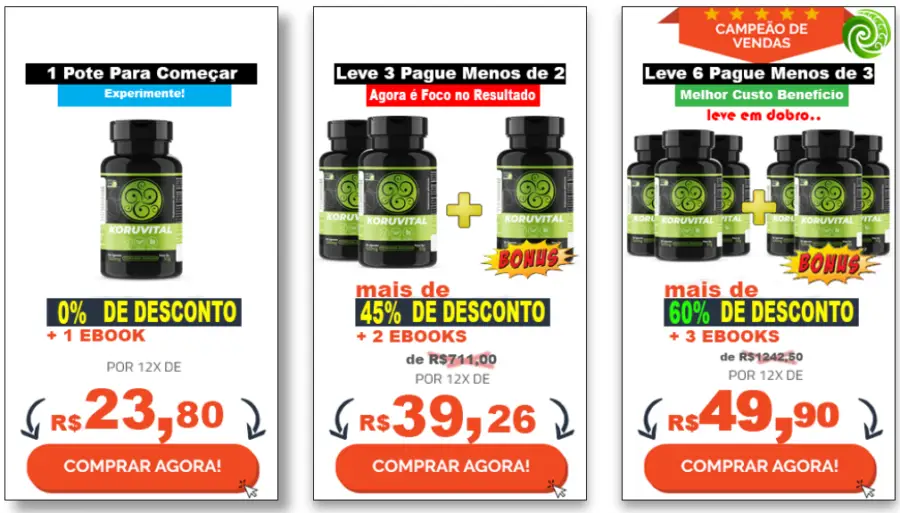 KoruVital Pre&ccedil;o