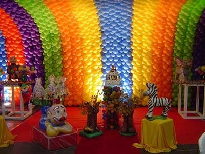 tips of party balloons