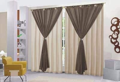 the curtains in the man -