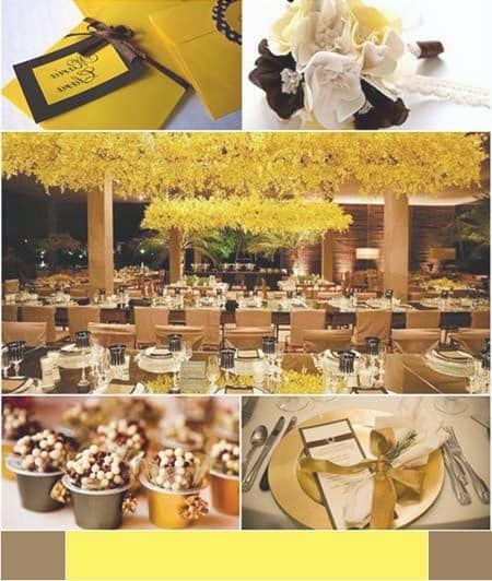 pictures of weddings decorated with yellow