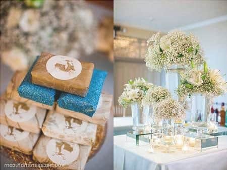 Pictures of Wedding blue and gold