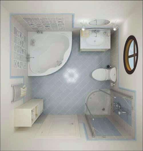 Photos, and tips on How to decorate a small bathroom