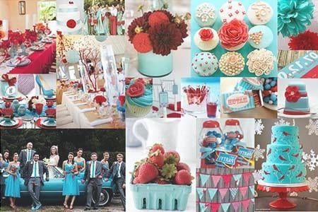 tips for Wedding, blue tiffany, a red-and -