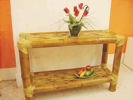 the pictures of the decor with the bamboo
