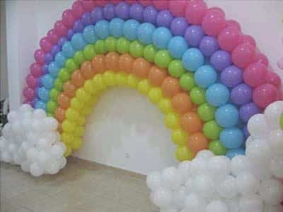 with a balloon