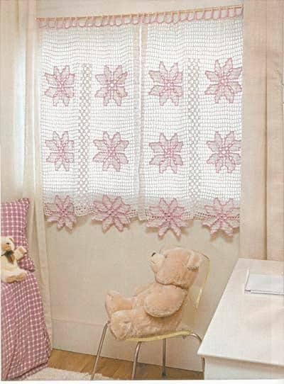pictures of curtains crochet