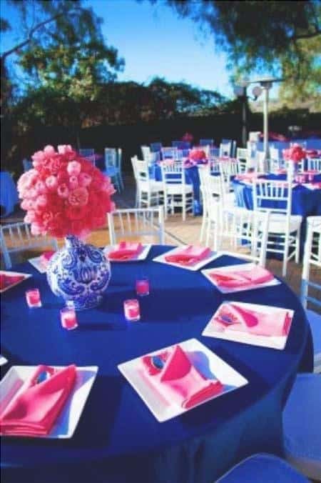hints, pictures, images, photos and pictures of Wedding blue and pink