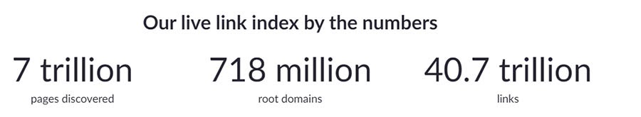 Moz &lsquo;live link index by the numbers&rsquo;.