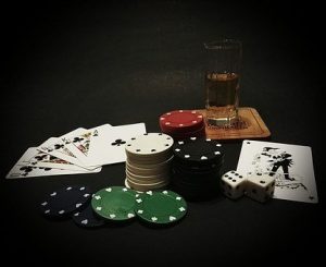 poker chips and cards