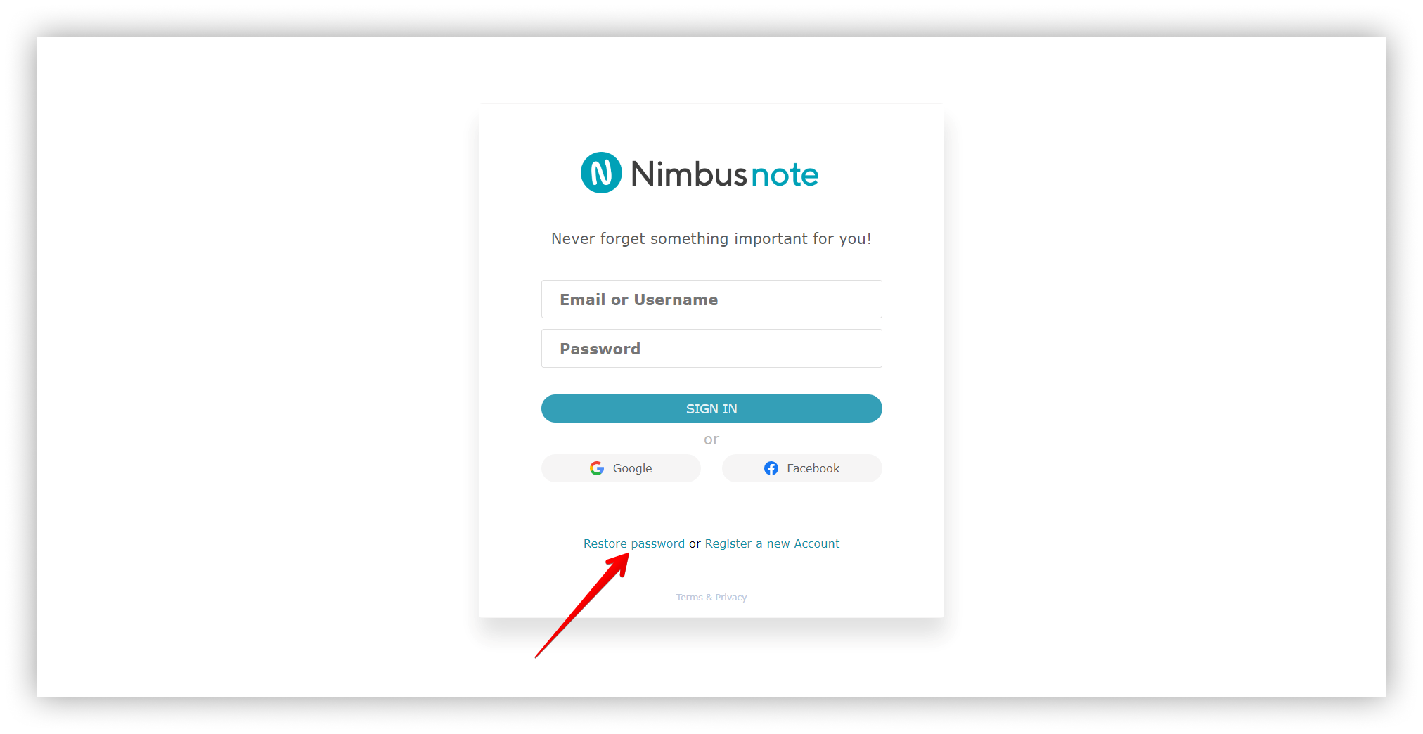 You can always set a password for your account, even if you registered through Sign in with Google / Facebook