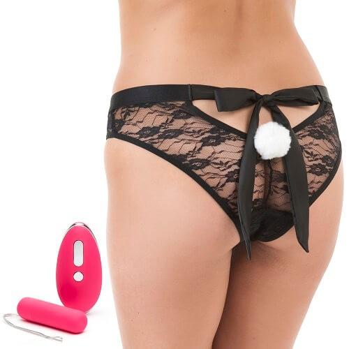 HAPPY RABBIT PLUS SIZE RECHARGEABLE REMOTE CONTROL KNICKER VIBRATOR