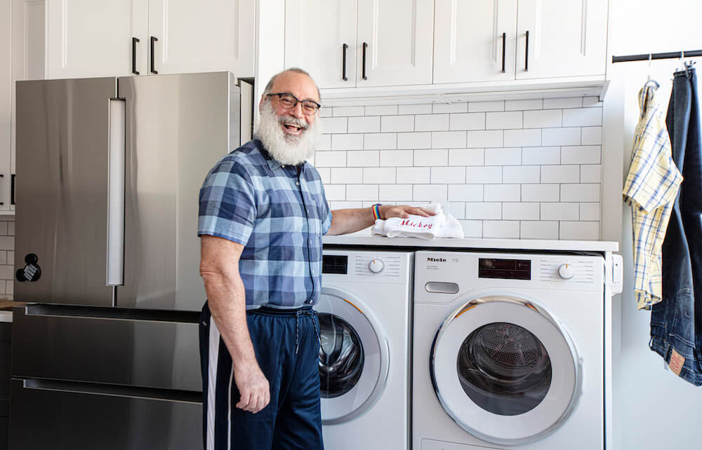 washer and dryer kitchen