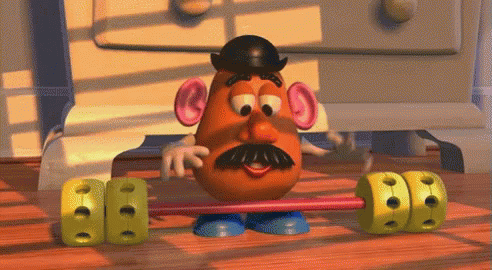 This potato is trying to workout.