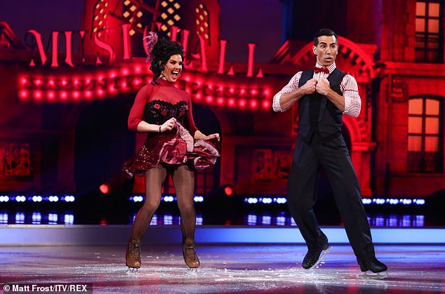 That's the spirit! Rebekah and Andy proved they're not only good skaters but also performers with a range of animated facial expressions