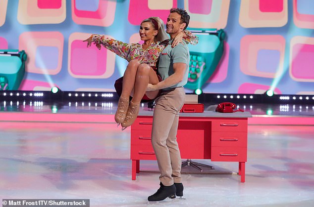 Ouch! An ITV spokesperson confirmed to MailOnline the former glamour model quit the show after suffering a concussion (pictured in January)