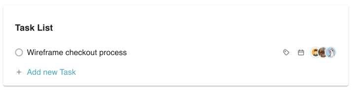 The selected members' avatars will be shown next to the task.