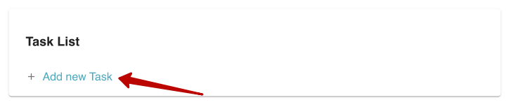 To add a new task, click on Add new Task.